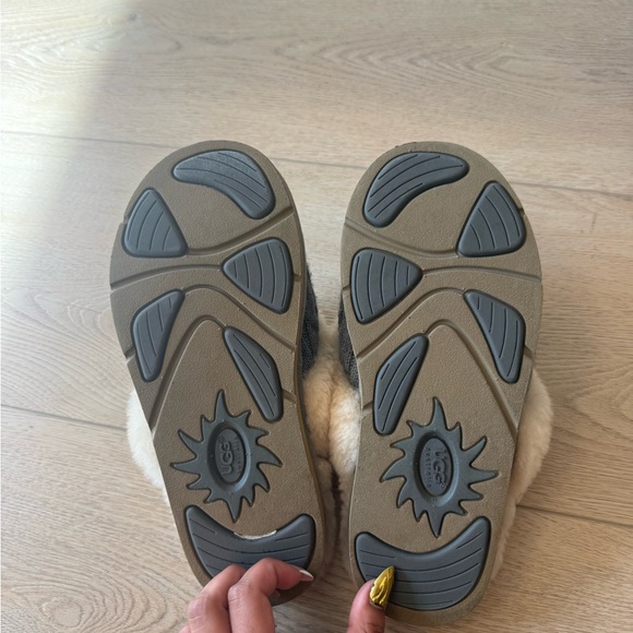 UGG Cream Fur Lined Slippers - Picture 3 of 4